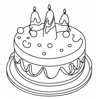 Page à Colorier de Gâteau de Noël | Page de coloriage Gâteau de Noël