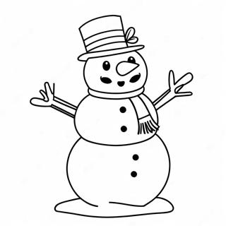Page à colorier Bonhomme de neige givré | Page de coloriage Glacé