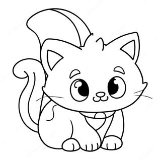 Page à colorier de Kitty Softpaws joueuse | Page de coloriage Kitty Softpaws