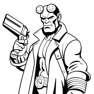 Page à colorier de Hellboy | Page de coloriage Hellboy