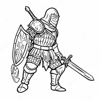 Page à colorier de Dark Souls | Page de coloriage Âmes Sombres