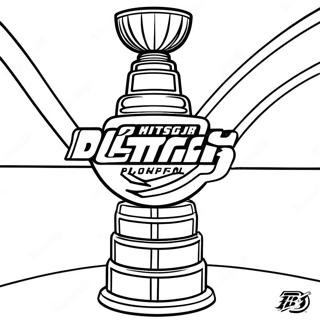 Page à colorier Playoffs de la Coupe Stanley passionnants | Page de coloriage Coupe Stanley