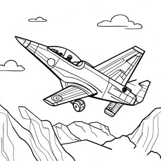 Page à colorier de A10 Warthog Volant Haut | Page de coloriage A10 Warthog