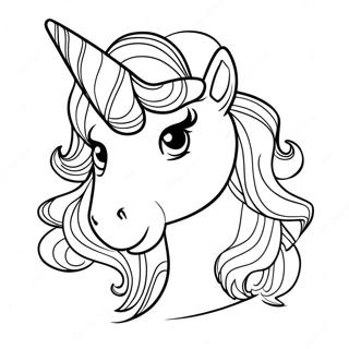 Page à colorier Licorne Afro | Page de coloriage Licorne Afro