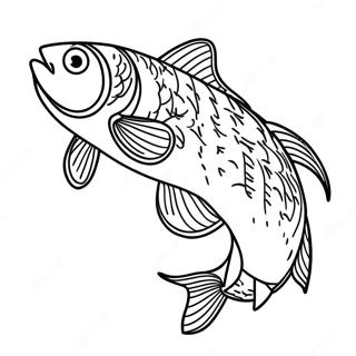 Page à colorier de la truite arc-en-ciel colorée | Page de coloriage Truite