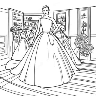 Page à colorier de l'activité Dior | Page de coloriage Activité Dior