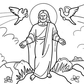 Page à colorier de la résurrection | Page de coloriage Résurrection