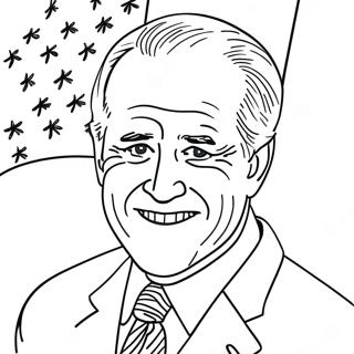 Page à colorier de Joe Biden | Page de coloriage Joe Biden