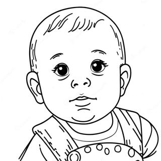 Page à colorier de bébé John | Page de coloriage Bébé John