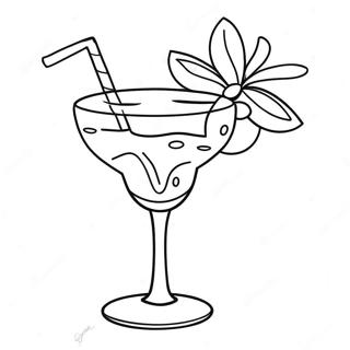 Page à colorier Cocktail | Page de coloriage Cocktail