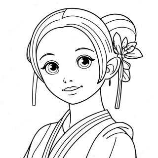 Page à colorier de Shinobu | Page de coloriage Shinobu