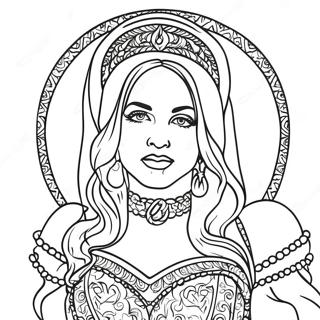 Page à colorier tenue iconique de Madonna | Page de coloriage Madonna