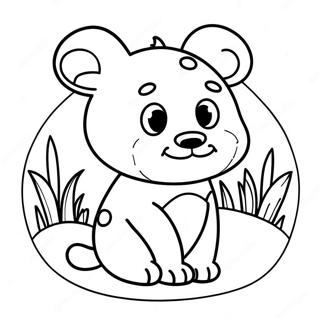 Page à colorier d'animaux simples et faciles | Page de coloriage Facile Simple
