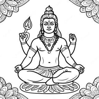 Page à colorier Shiva | Page de coloriage Shiva