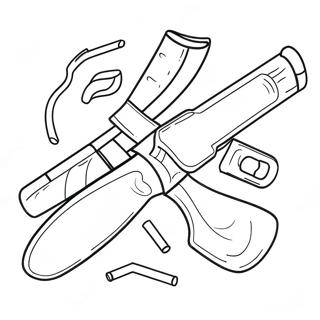 Page à colorier arme | Page de coloriage Arme