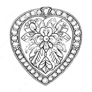 Page à colorier Bijoux Tiffany | Page de coloriage Tiffany