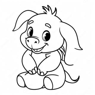 Bébé Bourriquet Mignon Page à Colorier | Page de coloriage Bébé Bourriquet