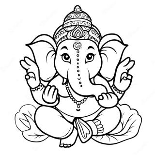 Page à colorier Ganesha | Page de coloriage Ganesha