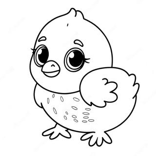 Page à colorier d'un mignon poussin | Page de coloriage Poussin