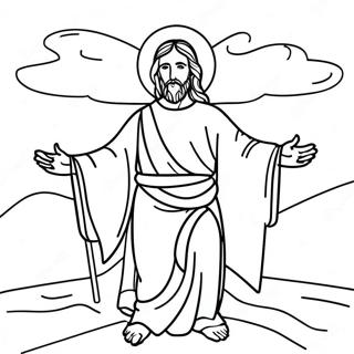 Page à colorier Suivre Jésus | Page de coloriage Suivre Jésus
