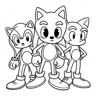Page à colorier amis de Sonic | Page de coloriage Amis Sonic