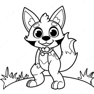 Page à colorier de Funtime Foxy | Page de coloriage Funtime Foxy