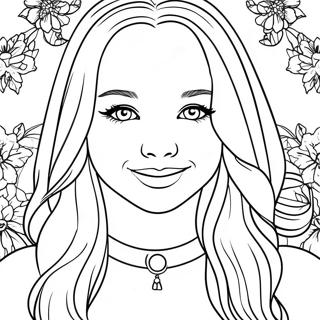 Page à colorier de Dove Cameron | Page de coloriage Dove Cameron