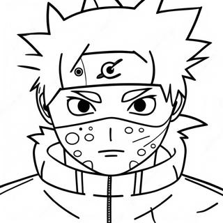Page à colorier Kakashi Sharingan | Page de coloriage Sharingan Kakashi