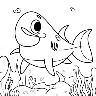 Bruce le requin amical à colorier | Page de coloriage Bruce Cherche Nemo