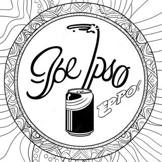 Logo Pepsi à colorier | Page de coloriage Pepsi