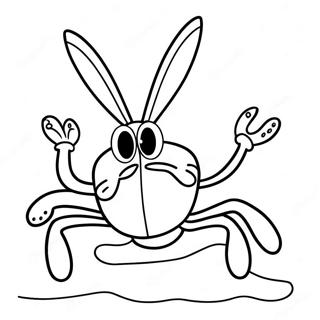 Page à colorier de M. Krabs | Page de coloriage M. Krabs