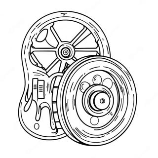 Page à colorier de système de poulie amusant | Page de coloriage Machines Simples