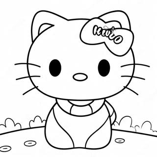 Page à colorier Hello Kitty Y2K | Page de coloriage Hello Kitty Y2K