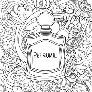 Page à colorier Bouteille de Parfum | Page de coloriage Parfum