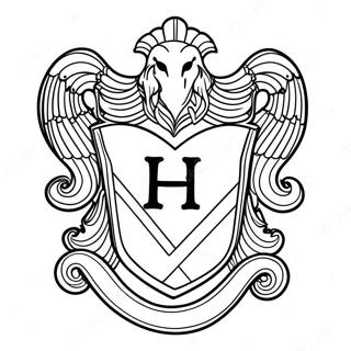 Page à colorier Blason de Hufflepuff | Page de coloriage Hufflepuff