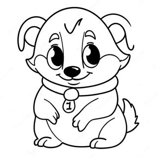 Page à colorier Blaireau Joyeux de Hufflepuff | Page de coloriage Hufflepuff