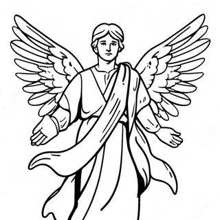 Page à colorier Isaiah avec des Ailes Colorées | Page de coloriage Isaïe