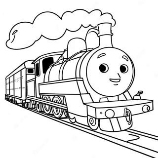 Page à colorier Percy le Train avec des Amis | Page de coloriage Percy le Train