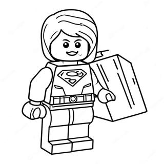 Page à colorier de l'aventure super-héros Lego | Page de coloriage Fille Lego