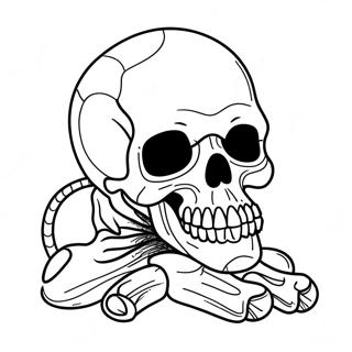 Page à colorier de Skull Crawler | Page de coloriage Rampant crâne