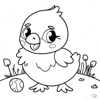 Page à colorier Poussin de Pâques | Page de coloriage Poussin de Pâques
