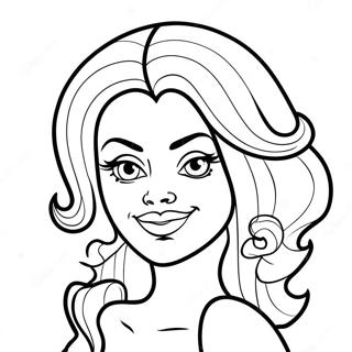 Page à colorier de la méchante sassy | Page de coloriage Méchante