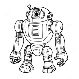 Page à colorier Robot futuriste | Page de coloriage Technologie