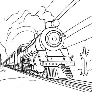 Page à colorier du Polar Express | Page de coloriage Express Polaire
