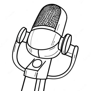 Page à colorier de Microphone | Page de coloriage Microphone
