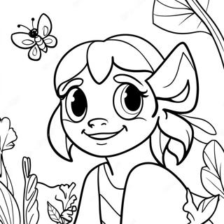 Page à colorier personnages de FernGully | Page de coloriage FernGully
