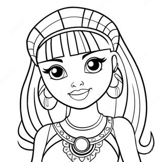 Page à colorier de Cleo De Nile de Monster High | Page de coloriage Monster High Cleo