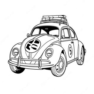 Page à colorier de Herbie | Page de coloriage Herbie