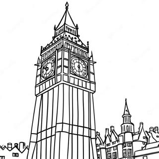 Page à colorier Tour Big Ben | Page de coloriage Royaume-Uni