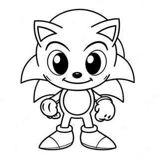Page à colorier Sonic le Hérisson avec des Yeux Effrayants | Page de coloriage Monstre Sonic